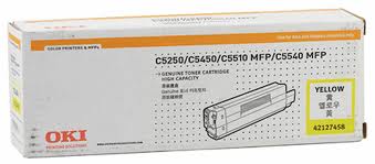 Original COLOUR LASER TONER 42127458 for MFP C5250 C5510 C5540 (Yellow Toner)(5k)