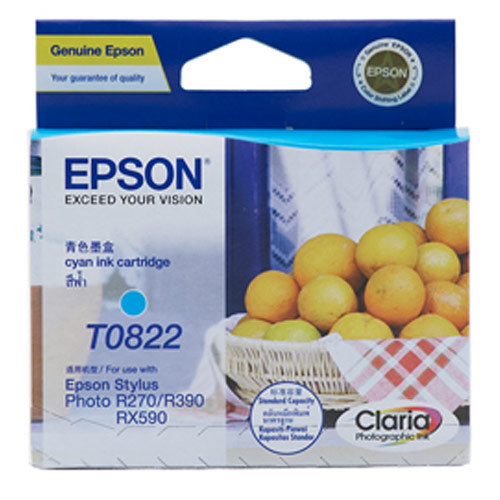 Genuine Original Epson T112290 82N Epson Standard Capacity Cyan Ink Cartridge for R290  R390 RX590 RX610 RX690 TX700W