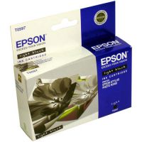Original Genuine Epson T0597 T059790 Light Black Inkjet Cartridge for Epson Stylus Photo : R2400
