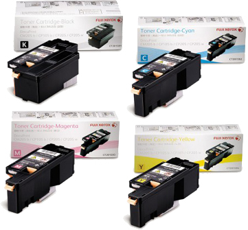 10 Units Mix Colour Original Fuji Xerox Toner for CP205 CM205b CM205f CM205FW