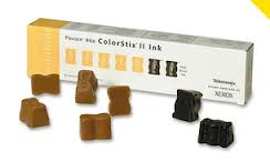 Original Xerox 5 ea Yellow ColorStix per box with 2 ea Black ColorStix 16190501