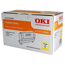 Original OKI COLOUR LASER TONER 42126666 C3200 Yellow Drum(14k)