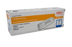 Original OKI COLOUR LASER TONER  42804519 FOR C3100 (Cyan Toner)(3k)