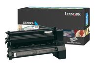 Genuine Original Lexmark C7700CH Cyan Return Program Toner Cartridge, High Yield Cyan Laser Printer Cartridge for C770 and C772