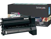 Genuine Original Lexmark C7700MS Magenta Return Program Toner Cartridge, High Yield Magenta Laser Printer Cartridge for C770 and C772