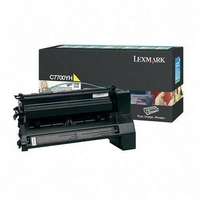 Genuine Original Lexmark C7700YH Yellow Return Program Toner Cartridge, High Yield Yellow Laser Printer Cartridge for C770 and C772