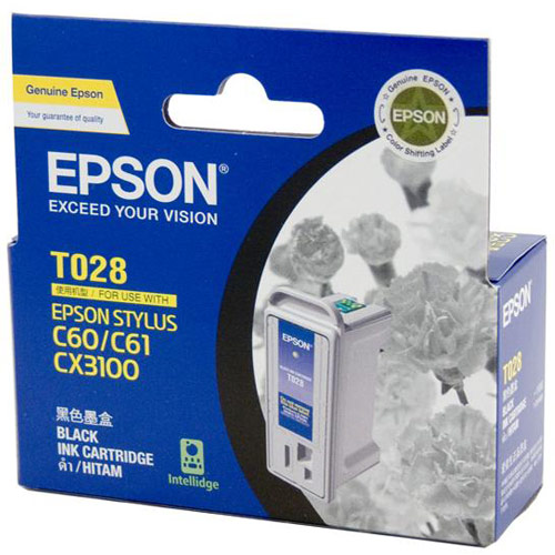 Original Epson T028091 Black Inkjet Cartridge for Stylus C60 C61 CX3100