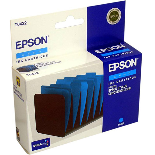 Genuine Original Epson T042290 Cyan Inkjet Cartridge for Stylus C82 CX5100 CX5300