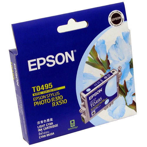 Original Genuine Epson T049590 Light Cyan Inkjet Cartridge for Stylus Photo : R210, R310, RX510, RX630 R230 R350 RX650