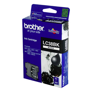 Original Brother LC38BK Black Ink Tank for DCP145C, 165C, 195C MFC250C, 255CW, 290C, 295CN